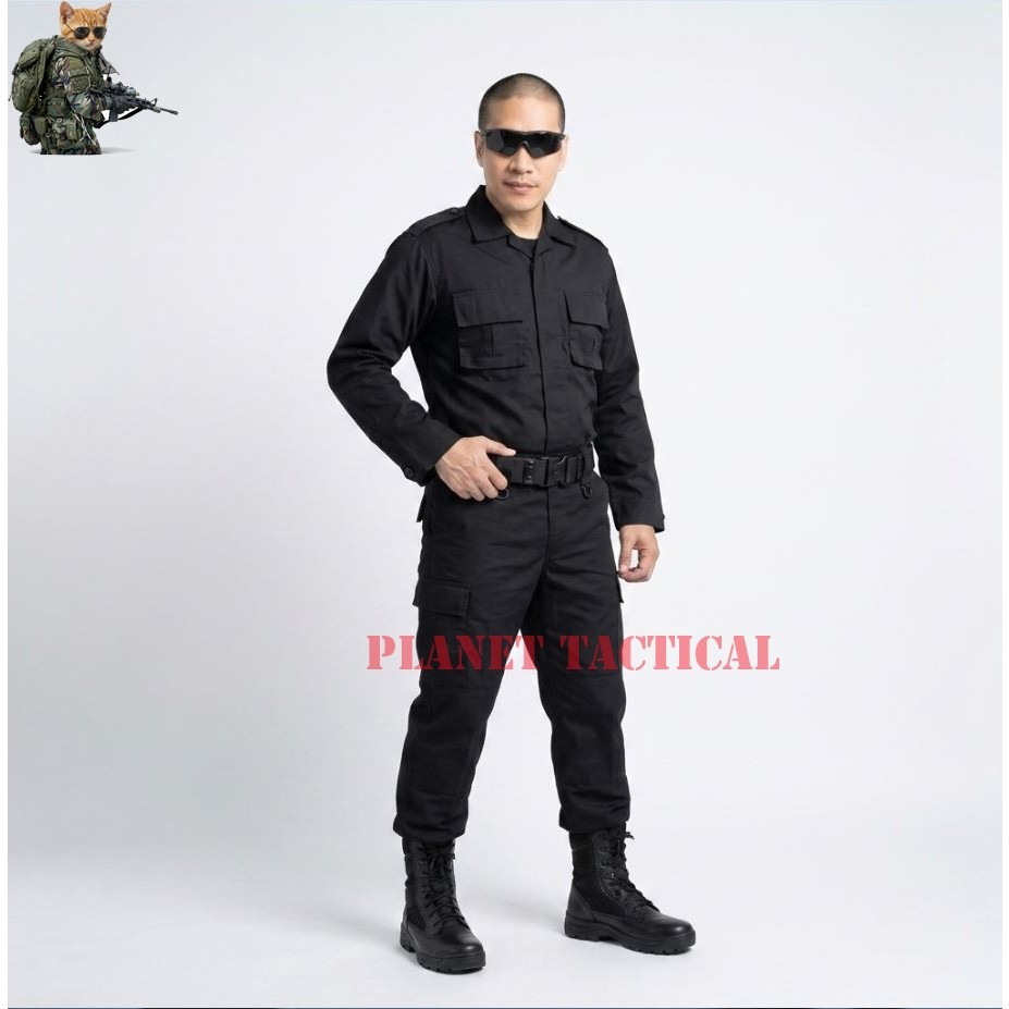 SERAGAM PDL SECURITY HITAM SERAGAM BRIMOB BAJU SATPAM BAHAN RIPSTOK GROSIR