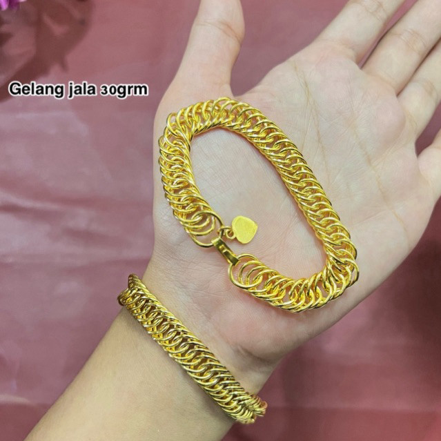Gelang rantai jala koin 91