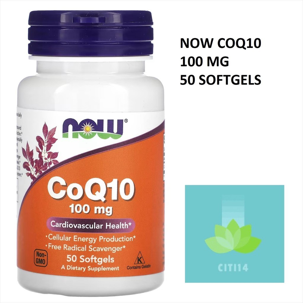 Original NOW COQ10 100MG 50 SOFTGELS  COQ 10