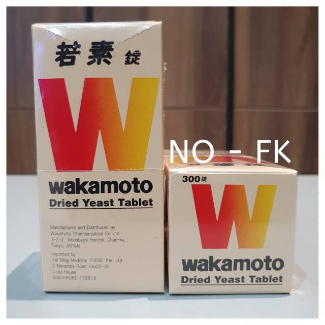 Original Wakamoto dried yeast 300 tablet made in Japan obat maag nyeri lambung bisa cod