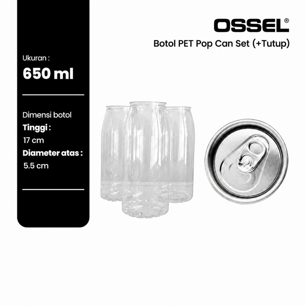 PET Pop Can Bottle Kaleng PET Kaleng Plastik PET Can Botol Pop Can BOTOL / KALENG PET POPCAN SET