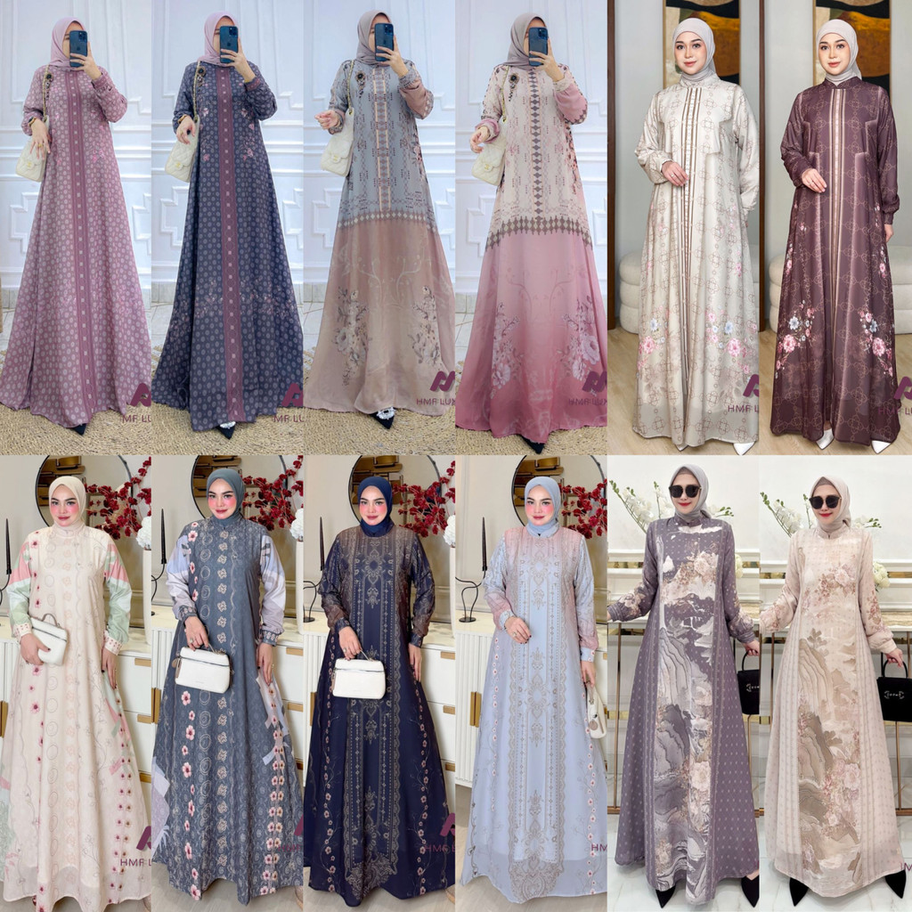 SAMEHA DRESS GAMIS MUSLIM BY HMF LUXURY READY SIAP KIRIM