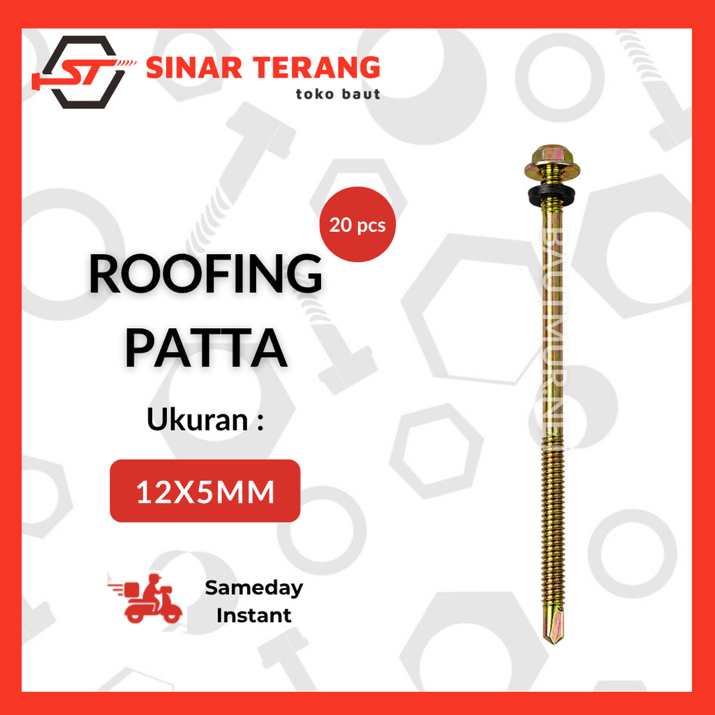 ROOFING PATTA KUNING UNTUK ATAP / SKRUP ROOFING / ATAP SPANDEK 12MM