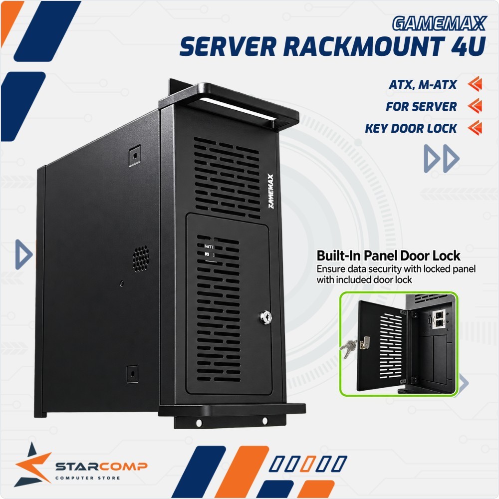 Casing GAMEMAX 4U Rackmount Server Industrial PC