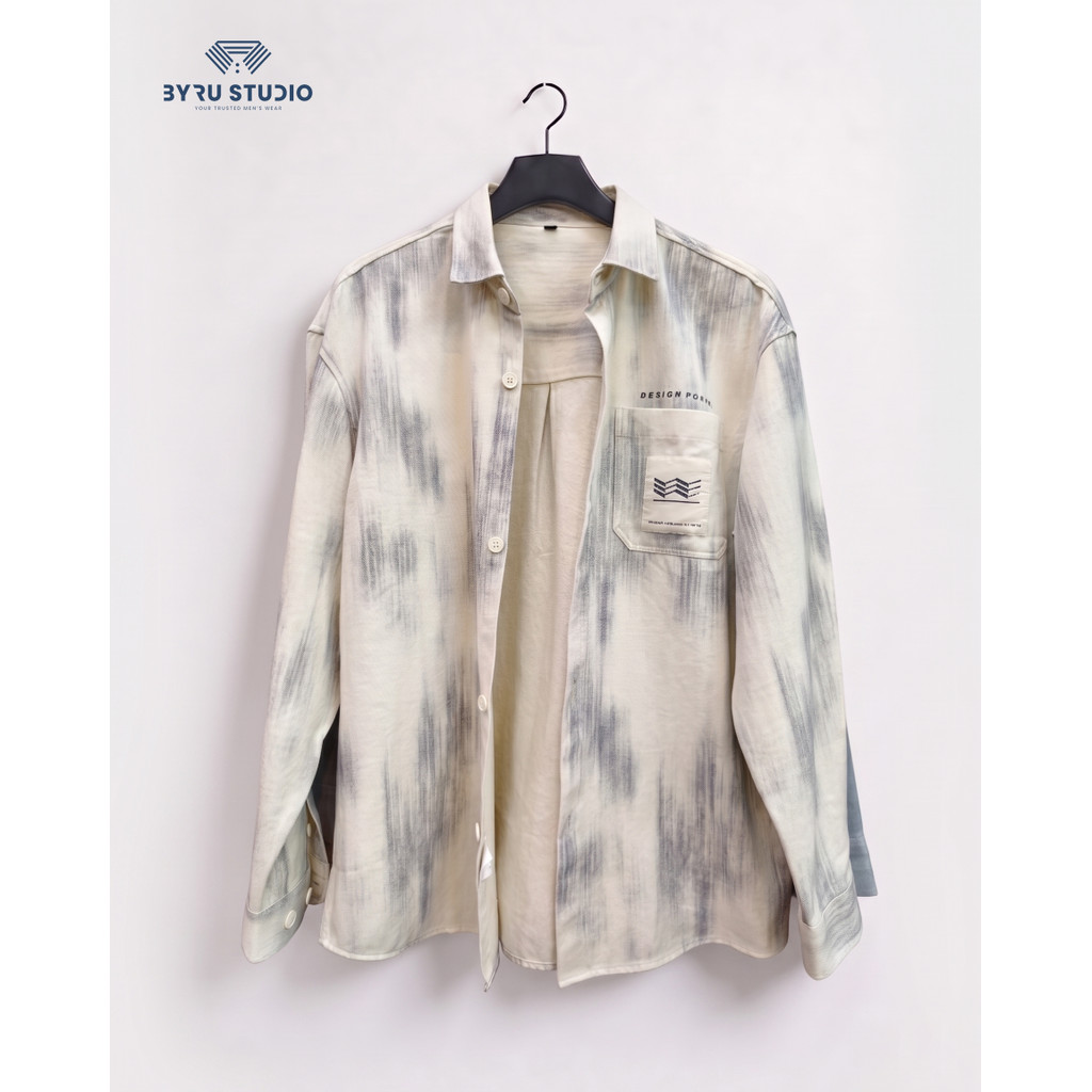 SEMBOSS Kemeja Outer Pria Lengan Panjang 38017