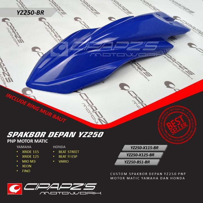 YZ250 - SPAKBOR DEPAN YZ250 PNP Motor MATIC / SPAKBOR DEPAN XRIDE / SPAKBOR DEPAN BEAT STREET - Biru