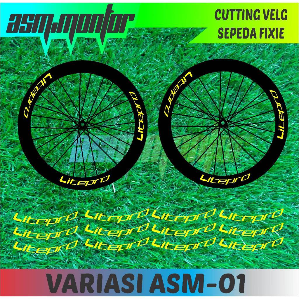 Stiker velg sepeda fixie cutting LITEPRO