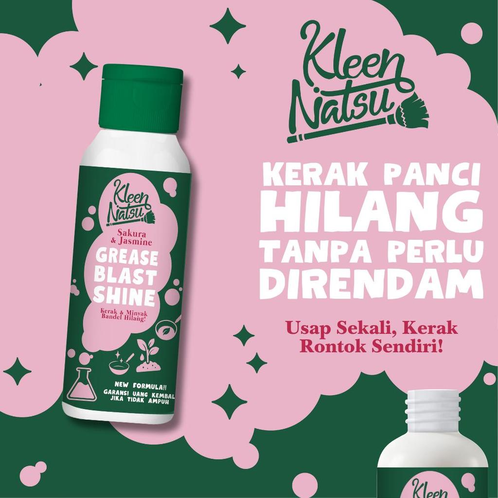 PEMBERSIH KERAK PANCI SERBAGUNA KLEENNATSU (FREE SIKAT) Penghilang Noda Alat Dapur Wajan Gosong Hitam Angkat Bekas Minyak Bandel Stainless Steel Pantat Teflon Kaca Anti Lengket Oven BBQ, Panggangan Kompor, Stain Remover Cookware Not Wiselie DNS Polki