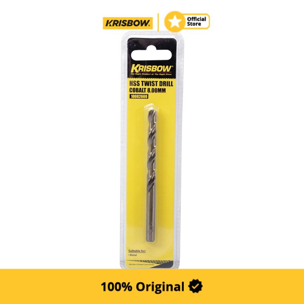 Krisbow Mata Bor Metal 8 mm Drill Bit Mata Drill Ujung Bor Bit Bor