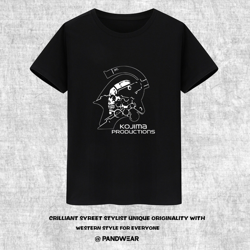 Kaos Oblong Lengan Pendek Studio Kojima, Pakaian dengan Logo KOJIMA, Merchandise Game Metal Gear Sol