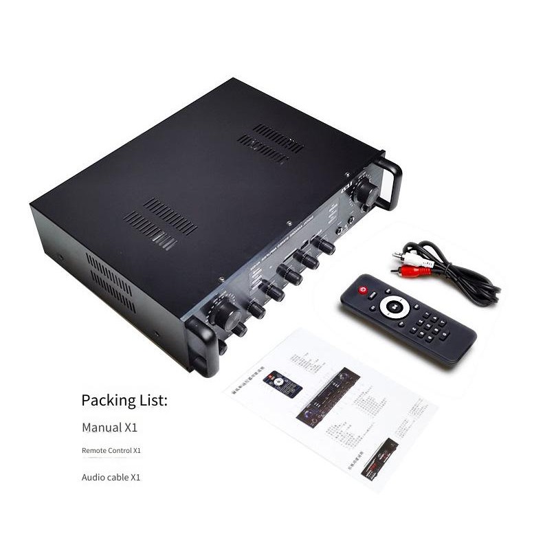 Amplifier High Power 2.0 Channel MAX 150W*3 Bass Bluetooth Audio Hifi AMP Karaoke Music Player 220V 