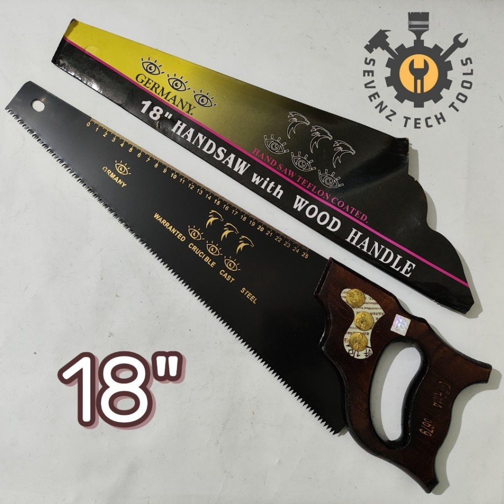 GERGAJI KAYU CAP 3 MATA OSIRIS 18 " SUPER TAJAM GERMANY GAGANG KAYU ASLI HANDSAW GERMANY GERGAJI KAY