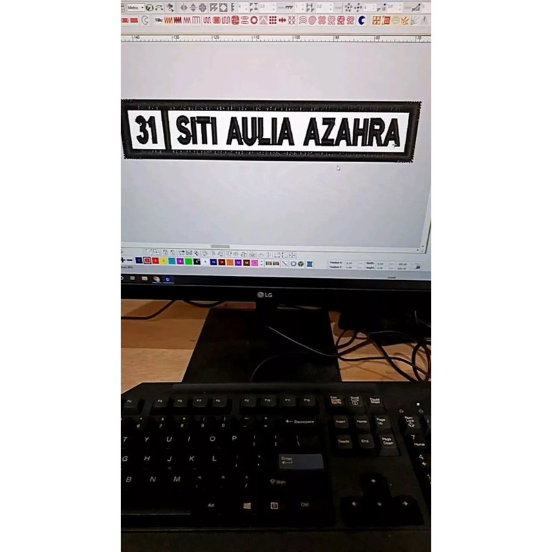 bet nama bordir.bed nama seragam sekolah