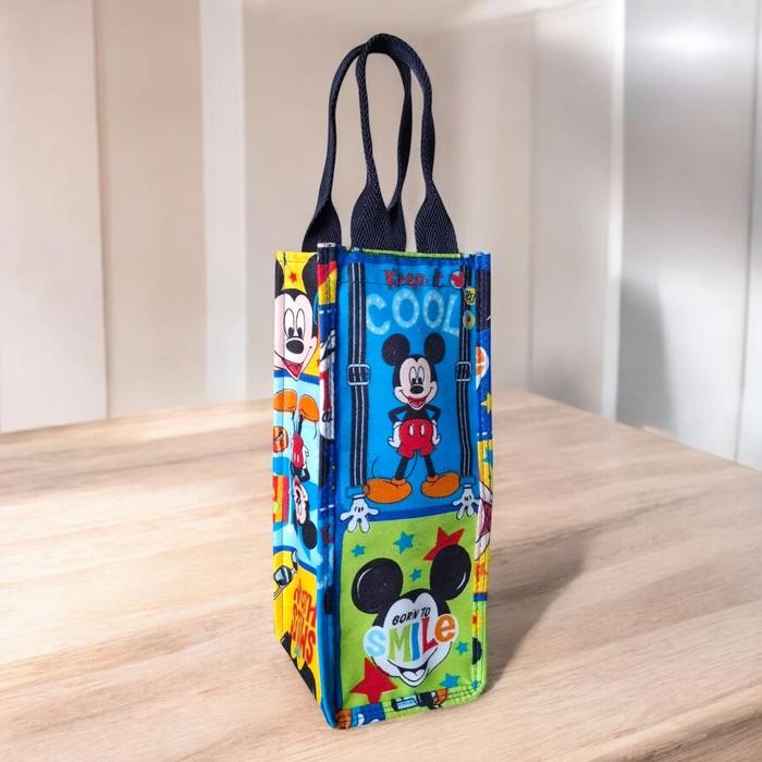Tas Botol 1 Liter Motif Lucu Tas Tumbler Mickey Mouse Totebag Karakter Size 10 x 10 x 25 Cm