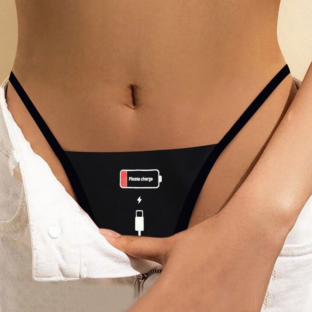 Varsbaby Wanita Terbuka Thong Tercetak Seksi bernapas pinggang rendah tipis String celana dalam N349