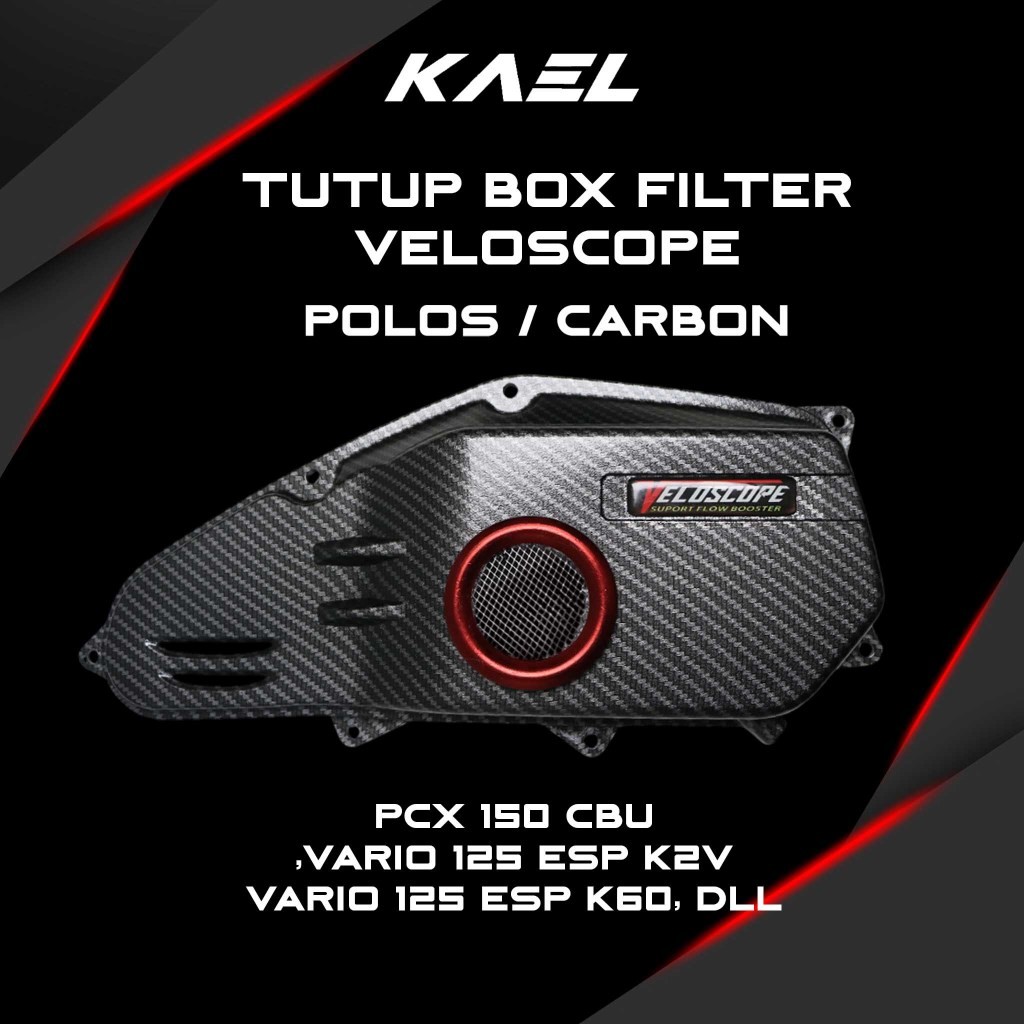 Tutup Box Filter Veloscope Airblade Slim Vario Techno 125 Helm In eSP New LED All Series 150 2015-20