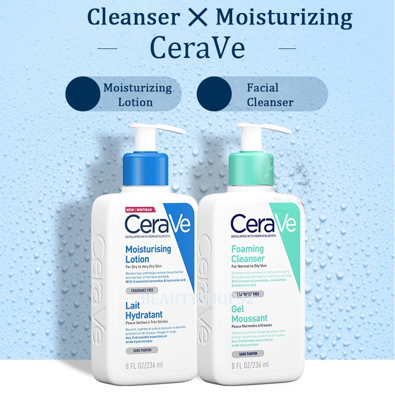 CeraVe Moisturizing Lotion 236ml CeraVe Moisturizer / Foaming Facial Cleanser 236ML Facial Wash