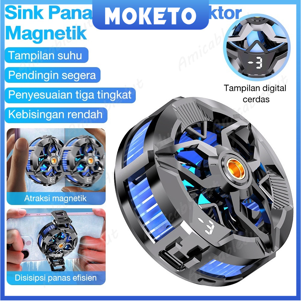 Baru Pendingin HP Untuk Game Pendingin HP Funcooler Tanpa Kabel untuk Game, Kipas Pendingin Gaming H