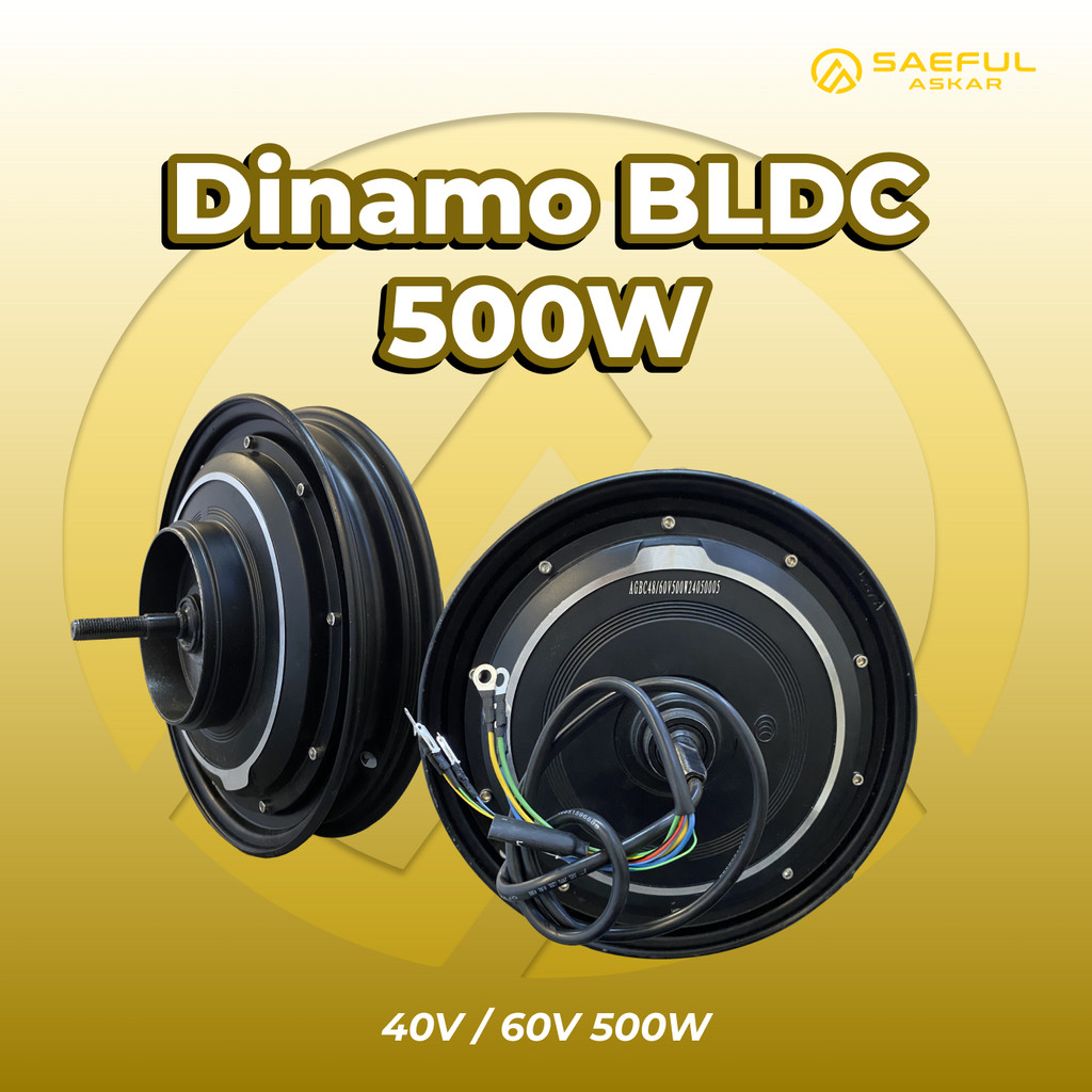 Dinamo Sepeda Listrik 500W BLDC 36V / 48v / 60v Dinamo Brushless - Saeful Askar