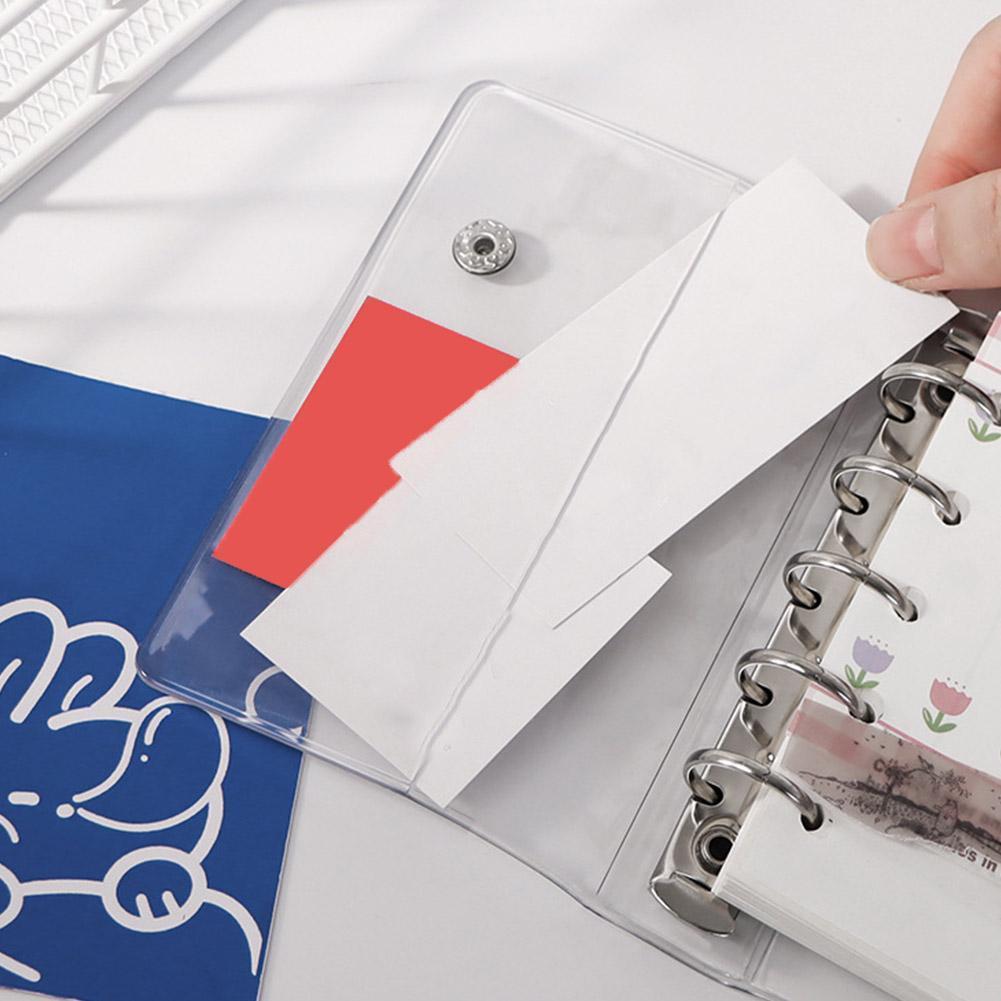 M5 Mini Loose-leaf Hand Book Portable Notebook Binder Double Button Cover Transparent Loose Leaf Bin