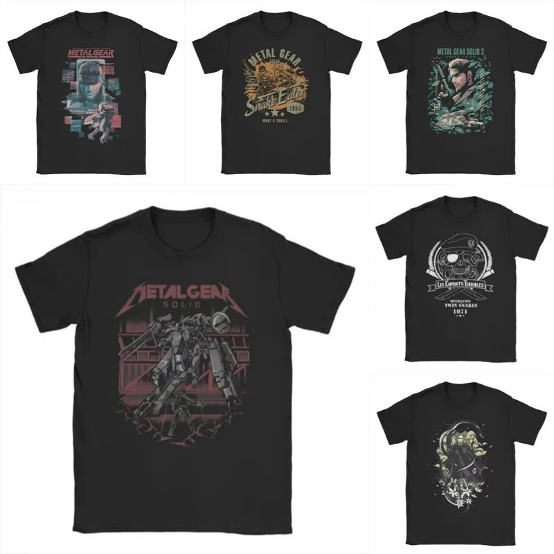 Cetak Grafis Kaos Pria Metal Gear Kojima Productions Kaos MGS Death Stranding Cetak Lengan Pendek Sa
