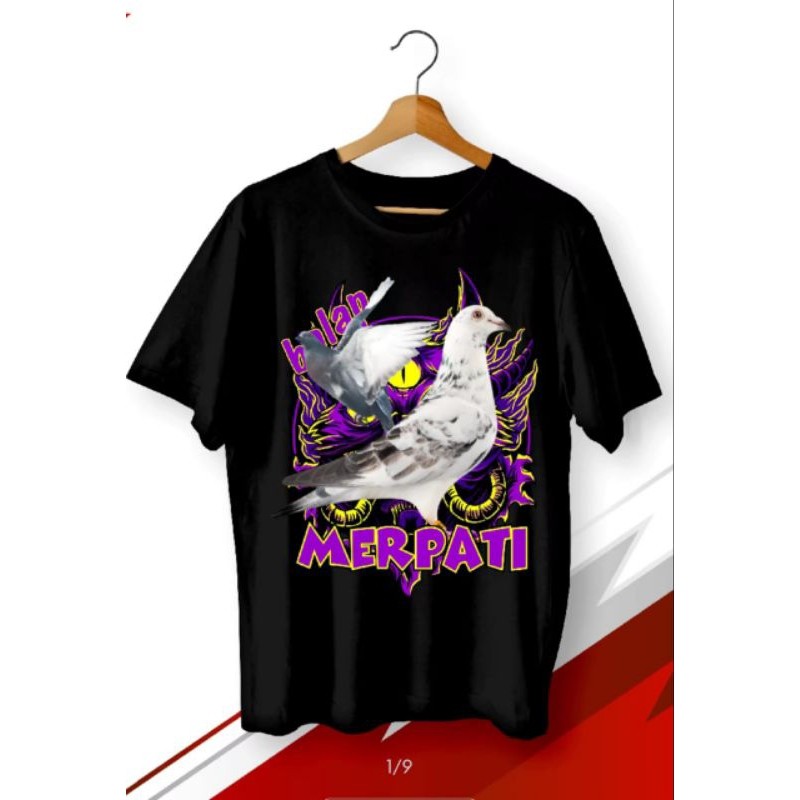 KAOS BALAP MERPATI CORAK UNGU MERPATI PUTIH