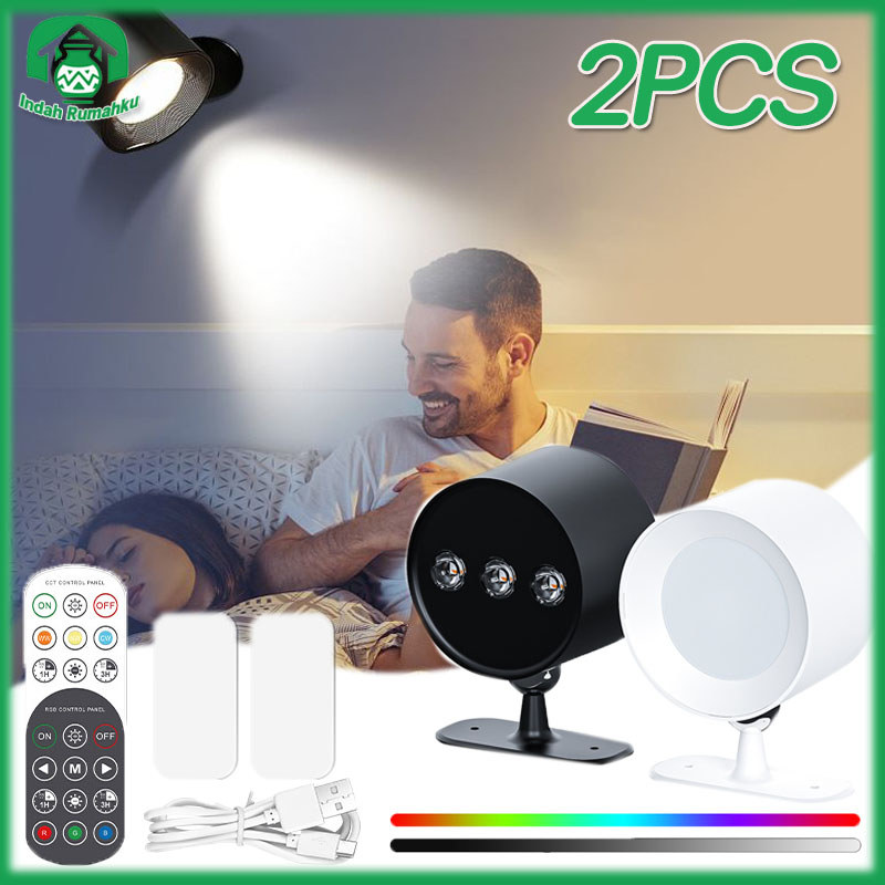 15 Warna Lampu Dinding Led Wireless Remote Lampu Dinding Rumah Ruang Tamu Kamar Hias Taman Minimalis