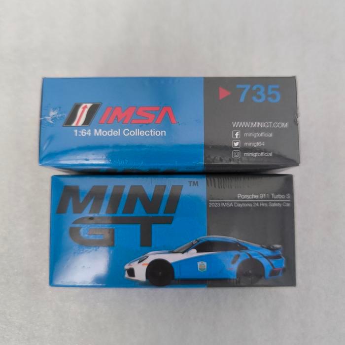 MINI GT 735 PORSCHE 911 TURBO S SAFETY CAR 2023 IMSA DAYTONA 24 HRS BEST