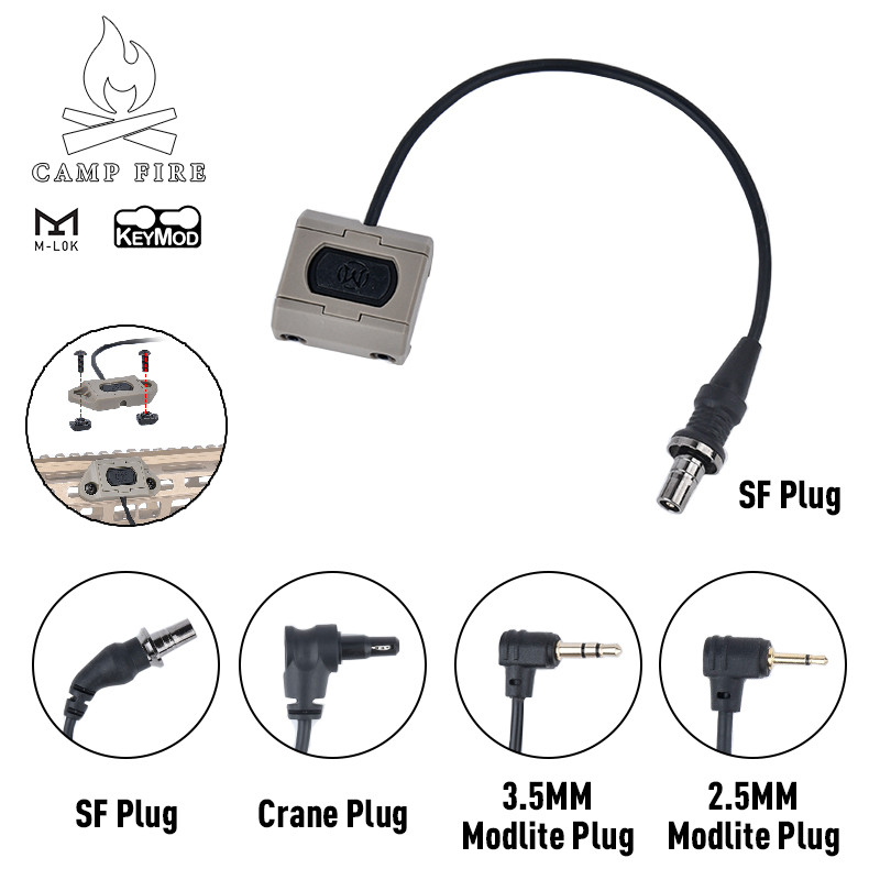 Tactical Pressure Remote Swit Flashlight ModButton Lite Fit Mlok Keymod picatinny Rail Laser Swit AR