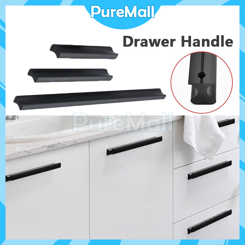 Handle Lemari Handle Hitam / Tarikan Pintu Laci Lemari Dapur Hitam