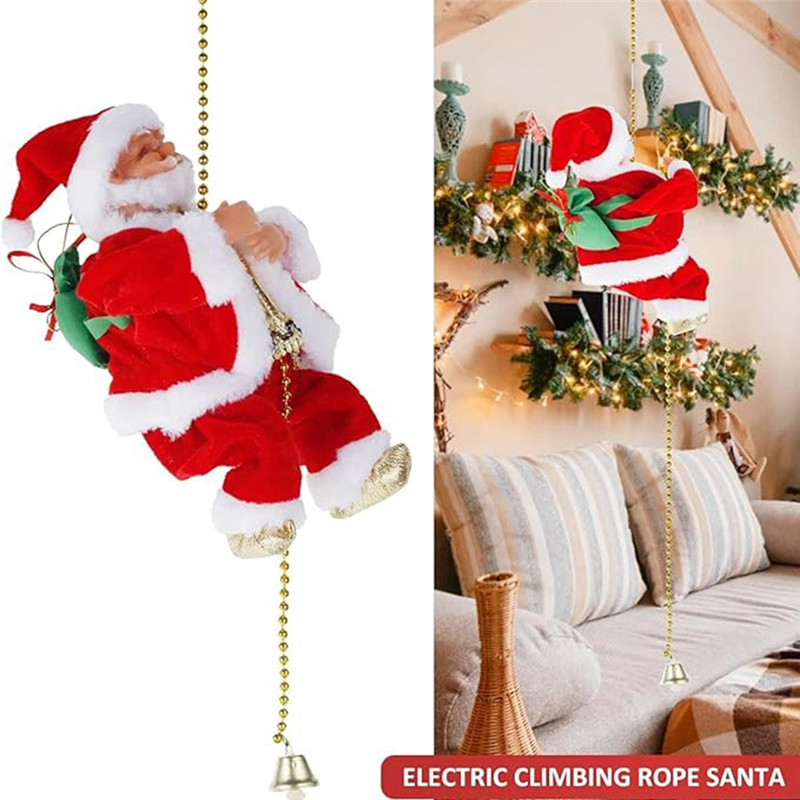 -FQYL Rope Climbing Santa Claus Rope Climbing Santa Claus Indoor And Outdoor  Tree Decorations