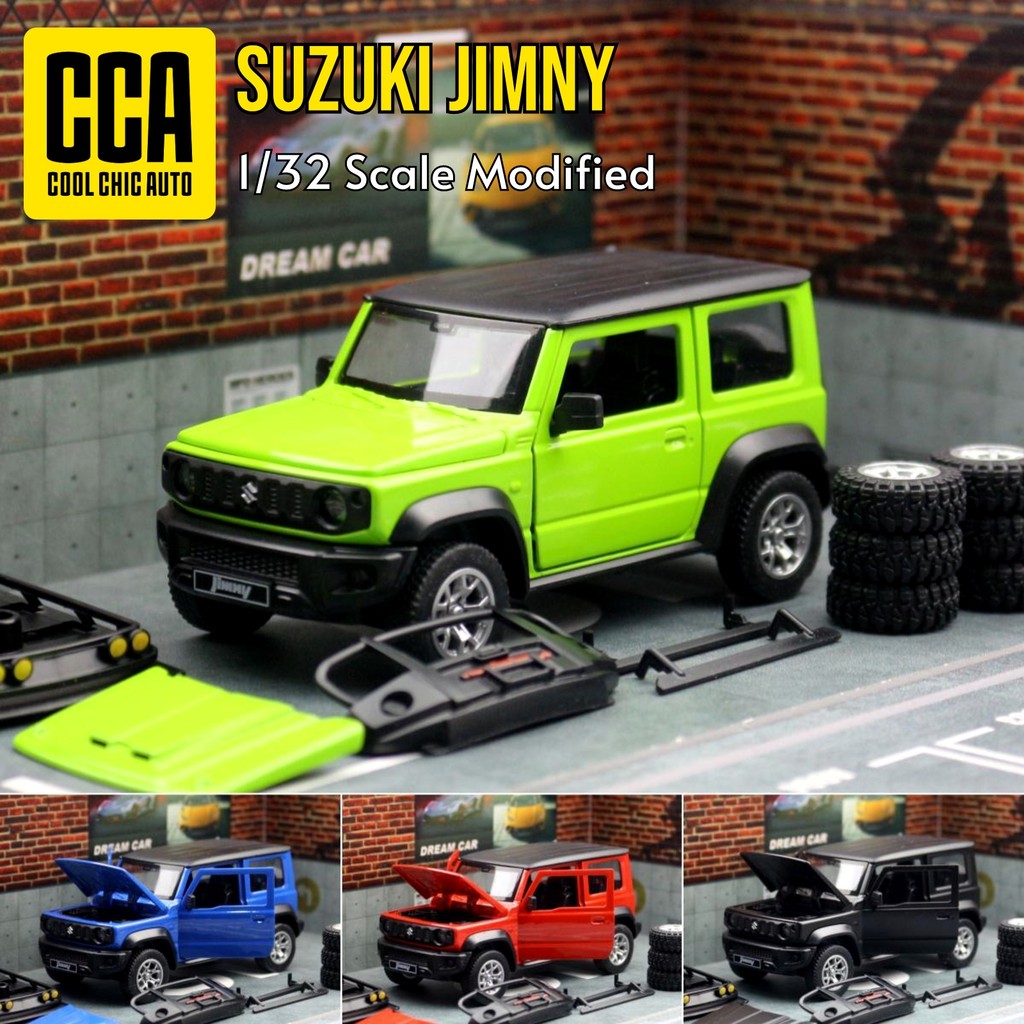 1/32 Suzuki Jimny SUV Sport Toy Car CCA Assembly Model Kit Diecast Alloy Miniature Free Wheels Colle