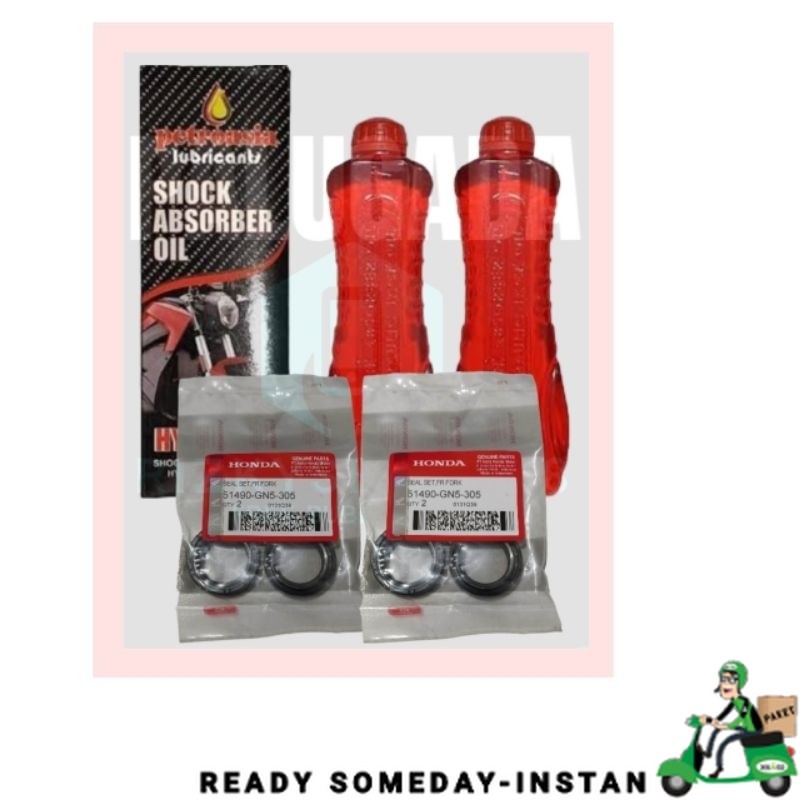 HN- Paket sil seal shock depan sonic 150R beat vario grand kharisma spacy scoopy - / suku cadang spa