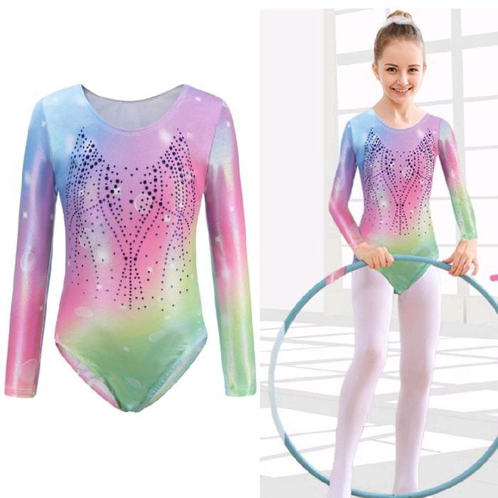 (READY STOCK) Gymnastic Leotard LT105 - Lengan Panjang, 11-12