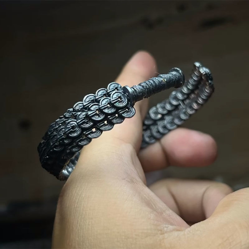 Chiba Taiyin Retro Dragon-Swallowing Copper Coin Sword Bracelet Open Design Personality Exquisite Re