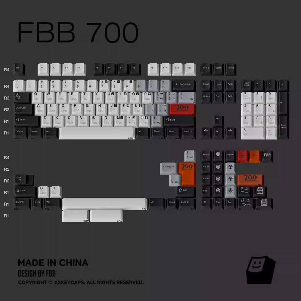 FBB 700 Keycaps Cherry Profile PBT Dye Subbed