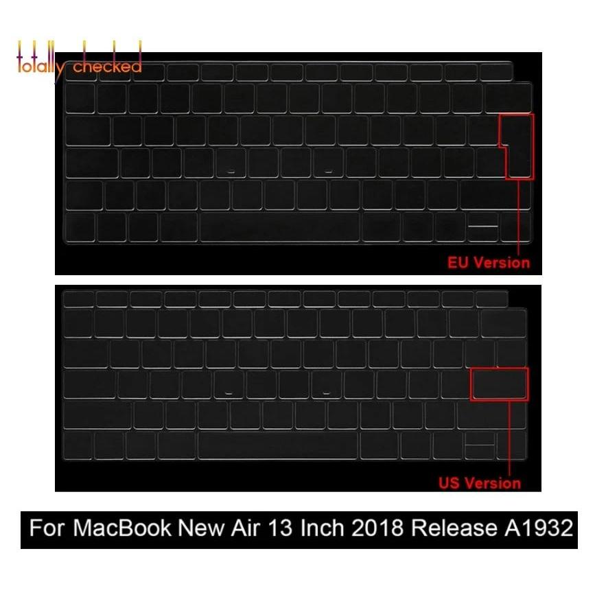 Euro US Japan 3 type TPU Waterproof Dustproof Laptop Keyboard Cover skin for MacBook 2018 Air 13 201