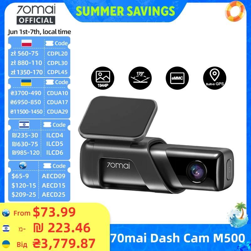 70mai Dash Cam M500 1944P 170FOV 70mai M500 Car DVR Dash Camera Recorder GPS ADAS 24H Parking Monito