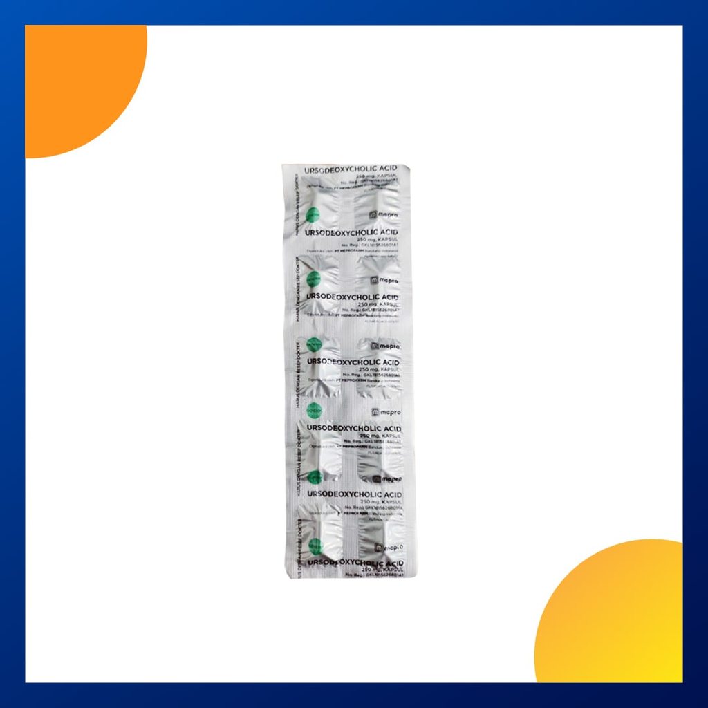 URSODEOXYCHOLIC ACID GENERIK MEPROFARM 250 MG 1 STRIP @ 10 KAPSUL