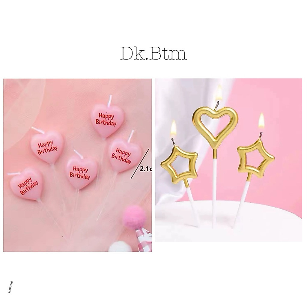 lilin ulang tahun bentuk love | lilin love lilin bintang | lilin ulang tahun