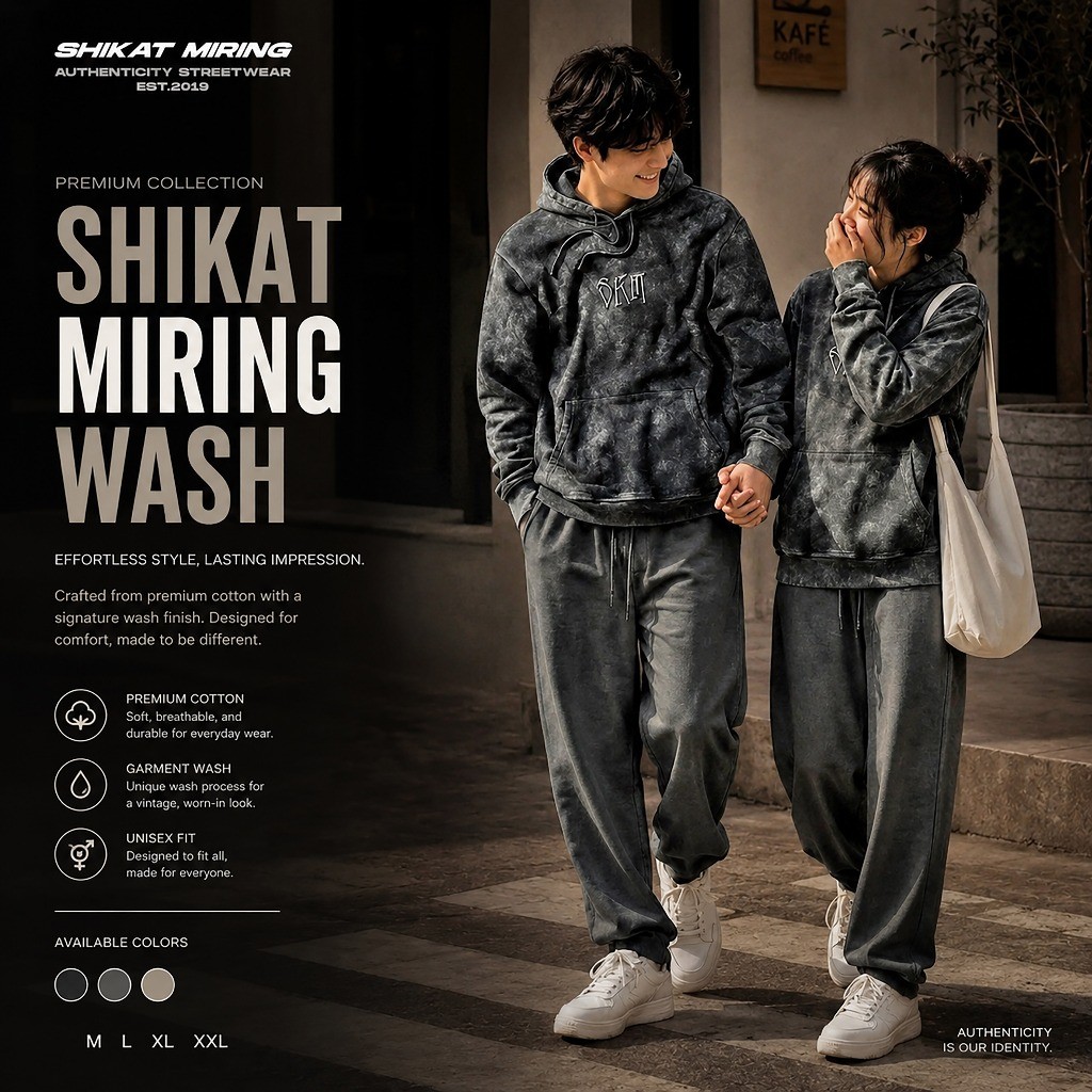 Hoodie.Hub Hoodie Sandwash Gothic Embroidery