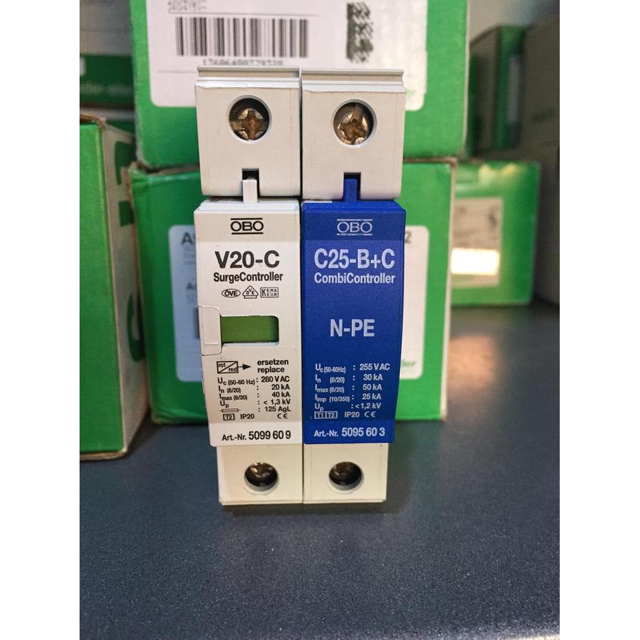 Surge arester obo v20+npe 2p 280v ac