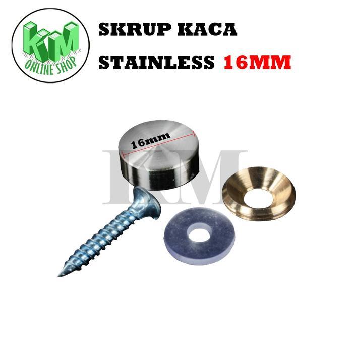 DOP SKRUP KACA TUTUP SEKRUP KACA STAINLESS 16 19 22 25 30 MM / COVER SEKRUP KACA DINDING