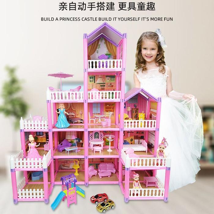 Mainan Rumah Rumahan Anak Perempuan Lengkap Perabot Rumah The Princess - 4lantai