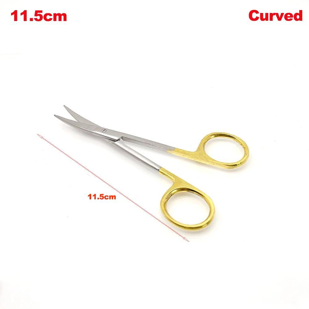 Gunting Bedah Medis Gigi dari Baja Anti Karat, Gunting Oftalmik, Forceps Hemostatik Lurus dan Lengku