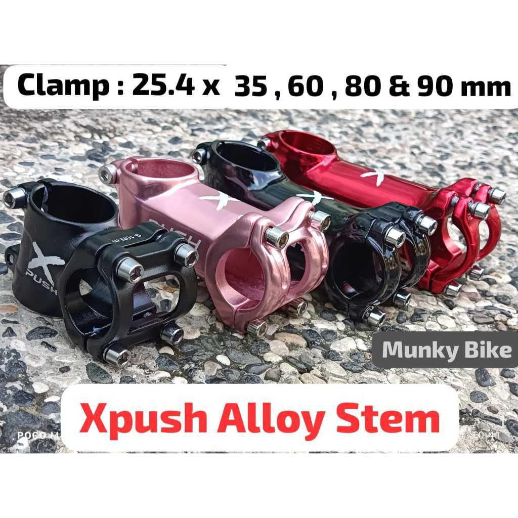 Foto Xpush Stem Alloy 35 60 80 90 mm Clamp 25.4 fork OS sepeda anak Pushbike Balance bike