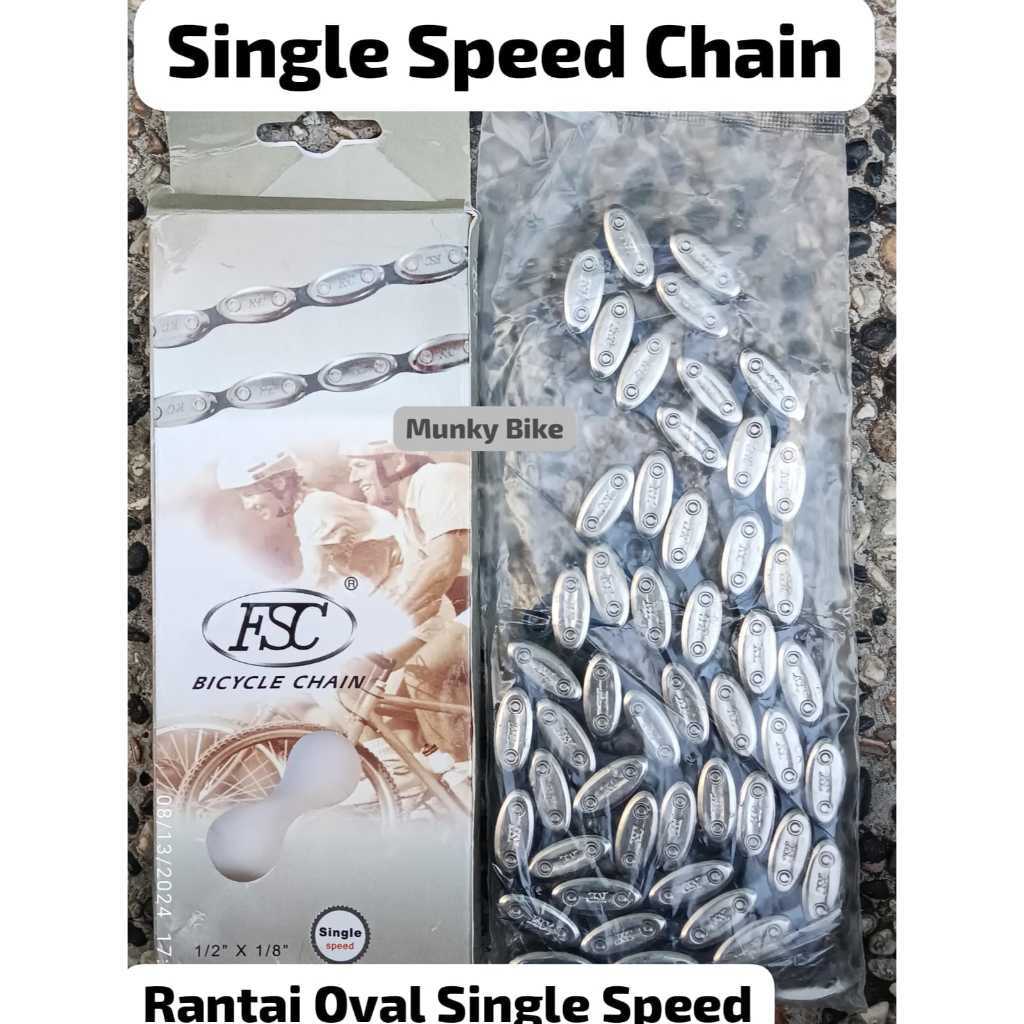 Foto Chain Rantai Oval FSC LC NX-10 NX10 100L Fixie BMX Single Speed Two Tone not FNC