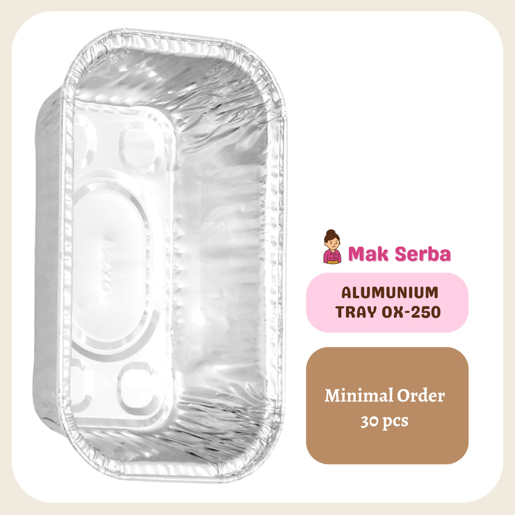 Aluminium Foil Cup OX 250 Cup Tutup Pisah
