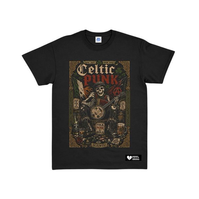 Kaos PPFL Merch Celtic Punk | Kaos Celtic Punk - Hitam, M