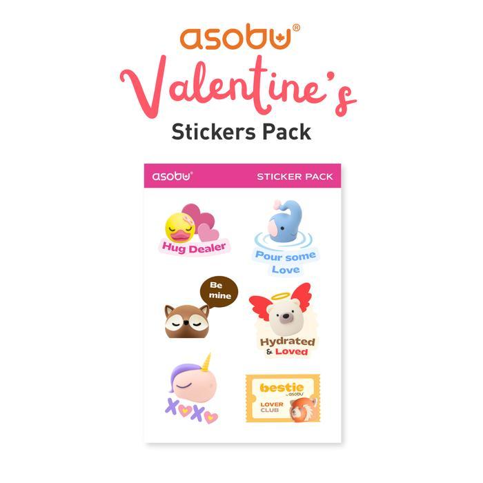 ASOBU Lettering Sticker - Classic Edition/Bestie Sticker Pack - Valentine Sticker